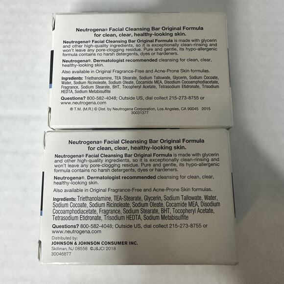 Neutrogena The Transparent Facial Bar Original Formula, 3.5 Oz. Each (Pack of 2) - Picture 6 of 8